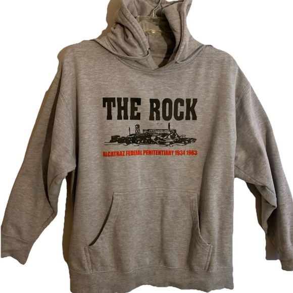 Alcatraz Federal Penitentiary The Rock San Francisco California Gray Hoodie - Picture 1 of 6